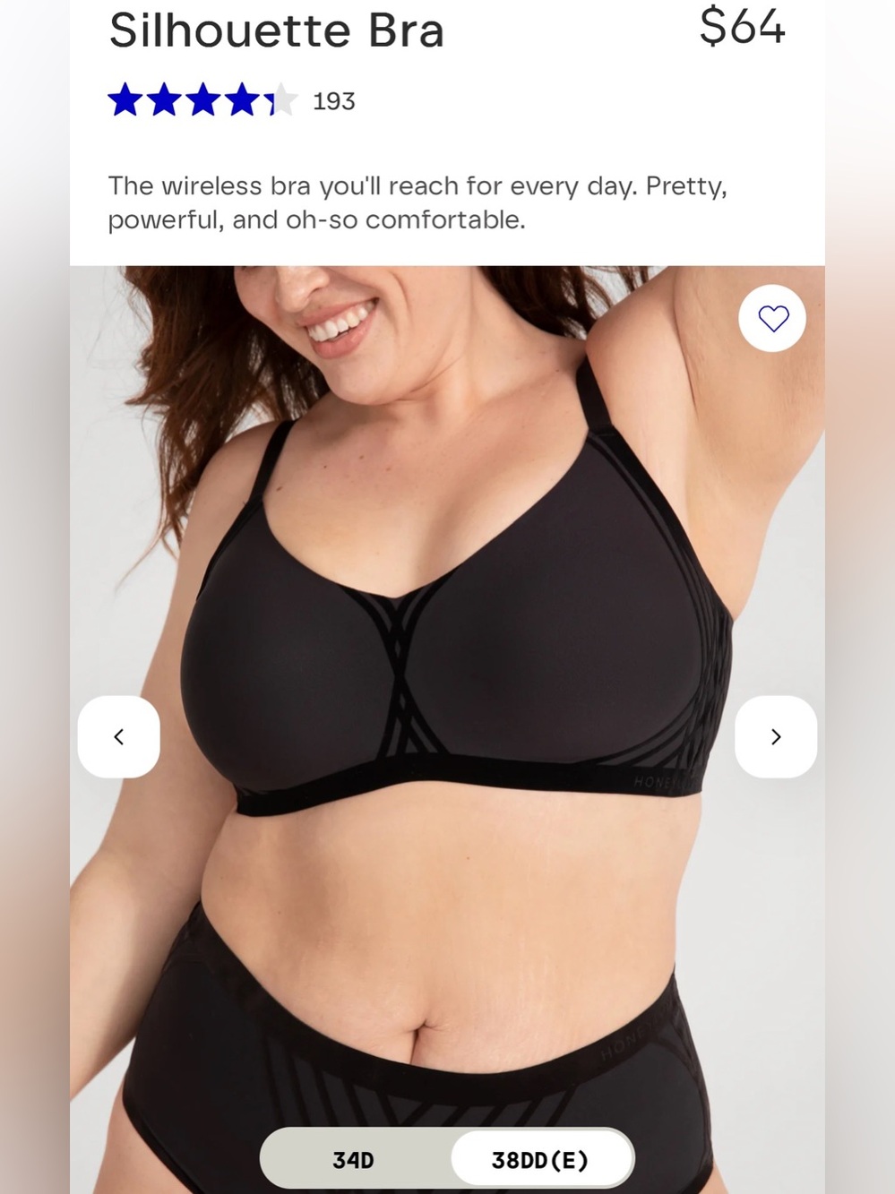 Honeylove Silhouette Wireless Bra Deep Teal & Black size 3X
